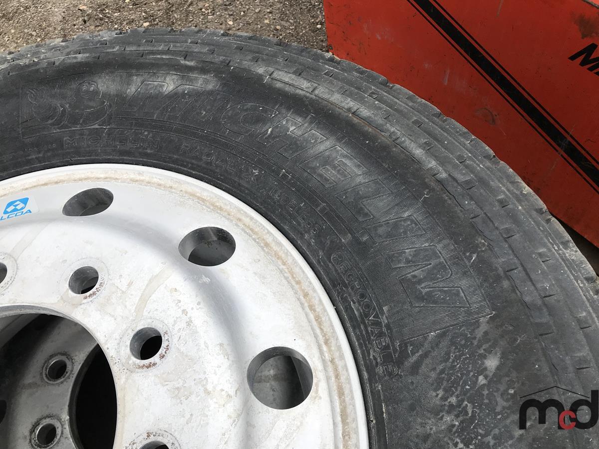  2 michelin 315 80r22 5 tires on rims